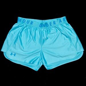 Under Armor Shorts Play It Up Sz Small NWOT. Teal Blue.
